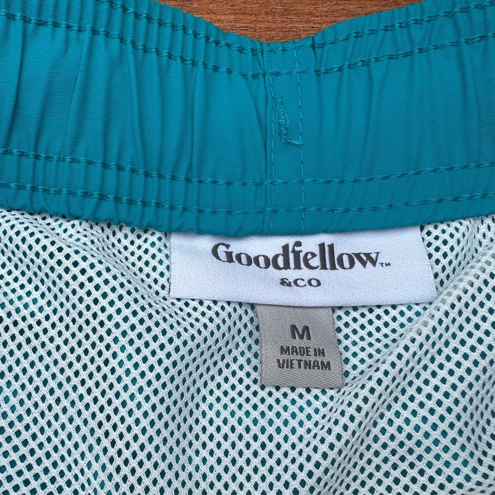 Goodfellow & Co Blue Swim Trunks Classic Mid-Thigh Design Size M & L, NWT - Picture 4 of 9